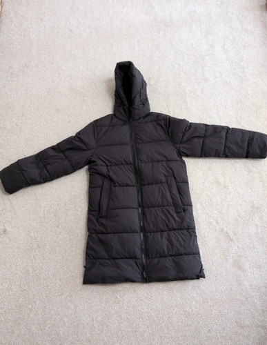 Long black puffer jacket - h&m,