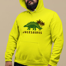 Jacksaurus Dinosaur Hoodie Funny Cartoon Dino Themed Party Gift