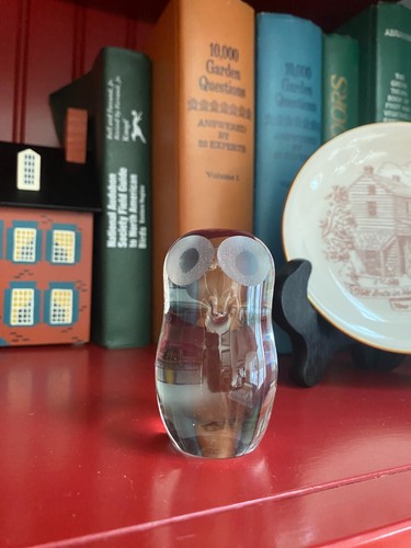 Vintage wedgwood crystal owl - crystal,
