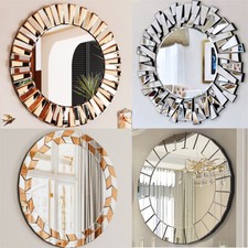 Modern Wall Mirror Bevelled 3D Mirrored Glass Design for Hallway Bathroom Vanity