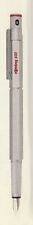 Rotring 600 Fountain Pen Silver Fine Pt  W Red Letters Knurled Grip In Box *
