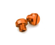 KTM DUKE 125 200 390 790 Pair of Orange Motorcycle Mirror Blanking Plugs 2