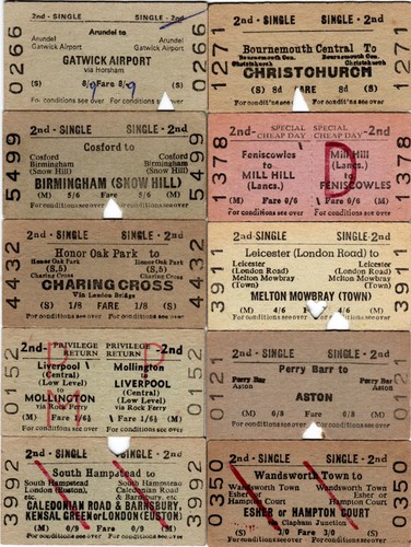Edmondson rail tickets lot - edmondson, (lot