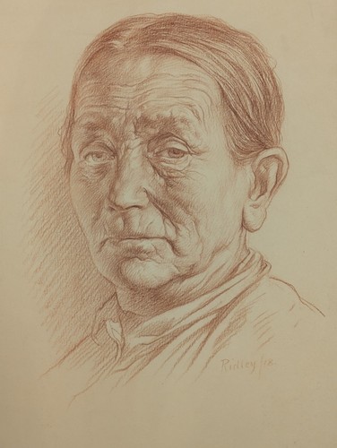 1918 original red chalk - original,