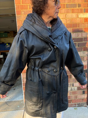 Vintage womens leather coat - vintage,