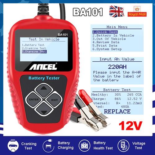 Ancel 12v car battery tester - ancel,