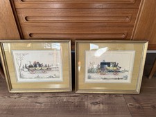 A Pair of Hand-Coloured Framed