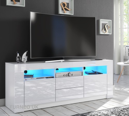 White stand modern high - white,