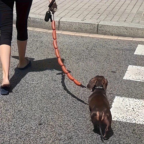 Sausage shaped dog leash ideal - sausage,