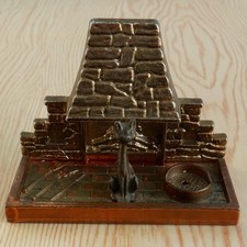 Vintage Fireplace Cat Ornament