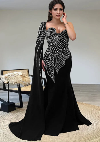 Latest design black beaded - design,