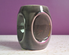 Vintage 1970s Holkham Pottery T106 Grey Glaze Owl Mug Cup