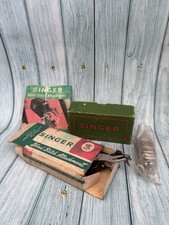 Vintage Singer Sewing Machine Parts Tools & Blind Stitch Attachment Bundle Lot