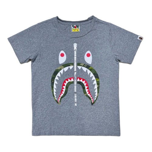 Bape green camo shark tee - shark,