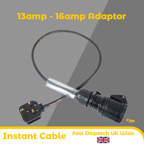 13a 16a adaptor lead 1m - 13a,