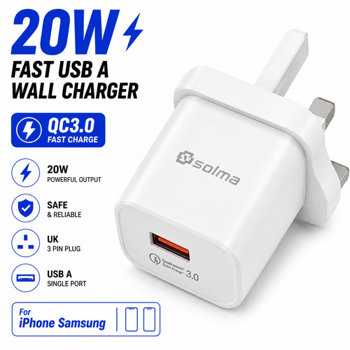 20w fast usb - charger, uk