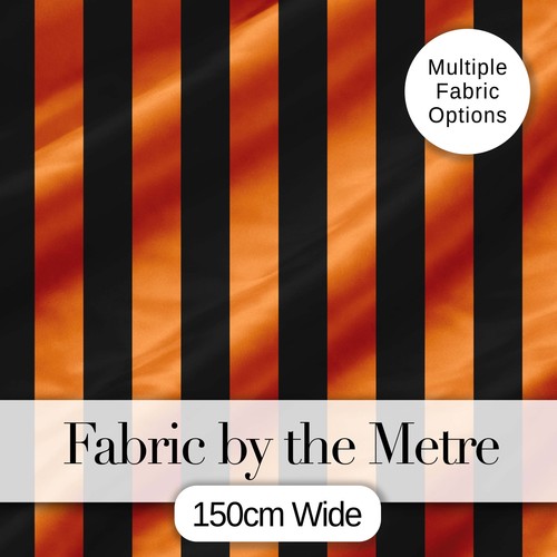 Orange black wavy stripe - black,