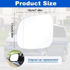 Heated Wing Mirror Glass for VW T5 T6 Transporter Caravelle 2010-2021 Driver Sid