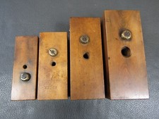 Set 4 wooden screw box 1/8" 1/4" 3/8" 1/2" thread cutter vintage tools by Buck
