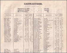 1873. CARMARTHEN. THE NAMES OF