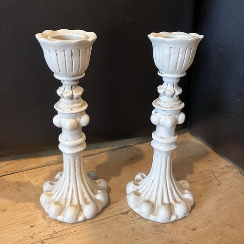 Chic antique candlesticks grey - antique,
