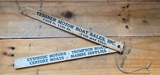 Vintage 1940's US 12" Fishing Ruler. Tessner Motor Boat Sales, Milwaukee, WI.