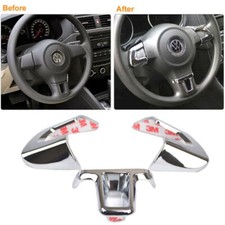 Steering Wheel Chrome Inserts Cover Trim For VW Golf Polo Jetta Caddy Touran