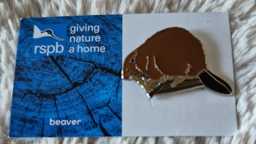 Rspb bird pin badge beaver - rspb,