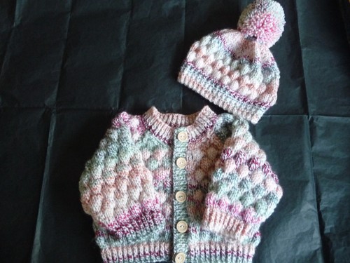 Hand knitted baby - baby, cardigan