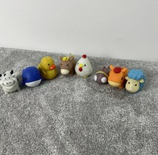 Set Of 8 Bath Figures - Farm Animals - Bath Toys - Soft and Soft Material