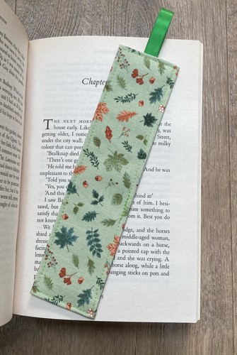 Handmade fabric bookmark - fabric,