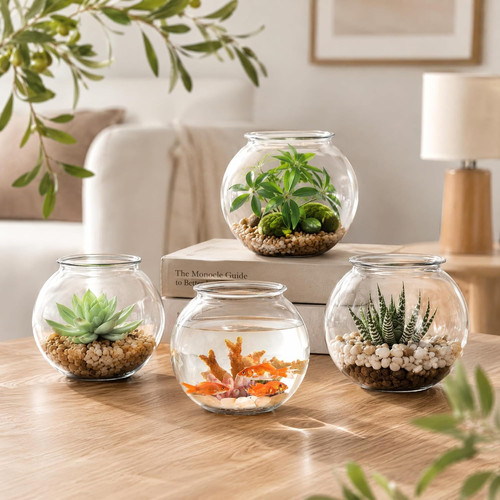 Pack clear plastic fish - 12,