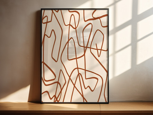Abstract line art print - abstract,