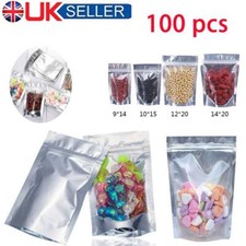 Clear Silver Resealable Stand