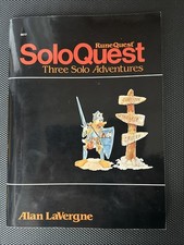 Runequest Soloquest: Three Solo Adventures Chaosium 4017 RPG game book 1982