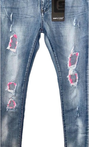 Women blue ripped skinny - blue,