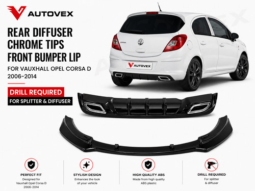 Rear diffuser chrome - rear,