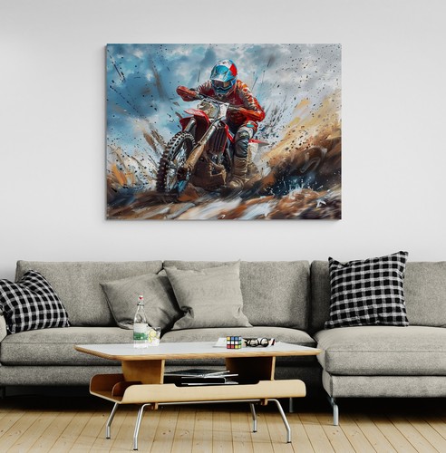 Motocross motorbike canvas - motorbike,