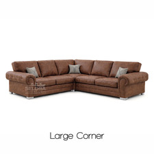 Verona Corner Sofa Tan Brown