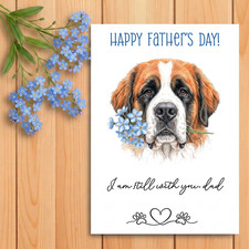 St Bernard Father’s Day Card