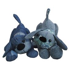 Denim Dog soft toy sewing