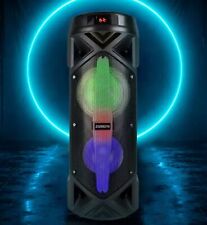 TWS Bluetooth Speakers Portable Dual Sub Woofer Heavy Bass Party DJ System + Mic