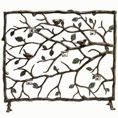 Bird and branch fireplace fire - branch,