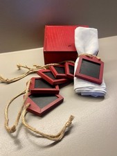 Pottery Barn Christmas Red Napkin Holder Place Settings X 6