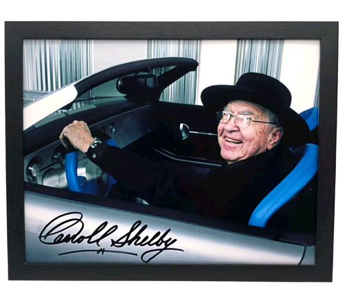 Framed carroll shelby - carroll, signed