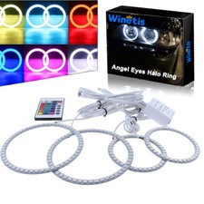 4Pcs Xenon RGB LED SMD Angel Eyes Halo Rings For VW Volkswagen Golf Mk4 97-03
