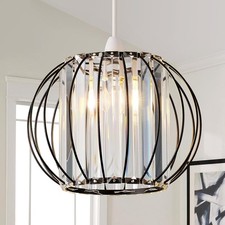 Modern Ceiling Pendant Lamp Shade Crystal Glass Easy Fit Cage Chandelier 27cm