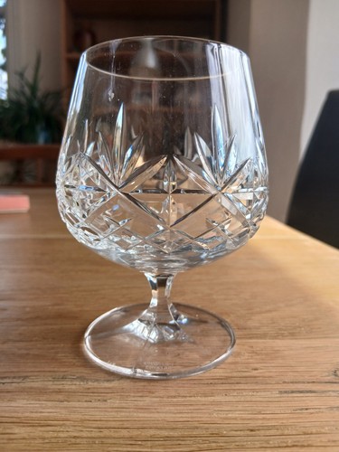 Cut crystal brandy - cut, glass