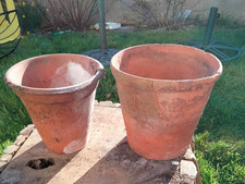 2 x vintage terracotta sankey
