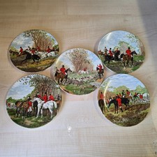The Famous Herring Hunting Scenes Poole England Collectable plates 1960s